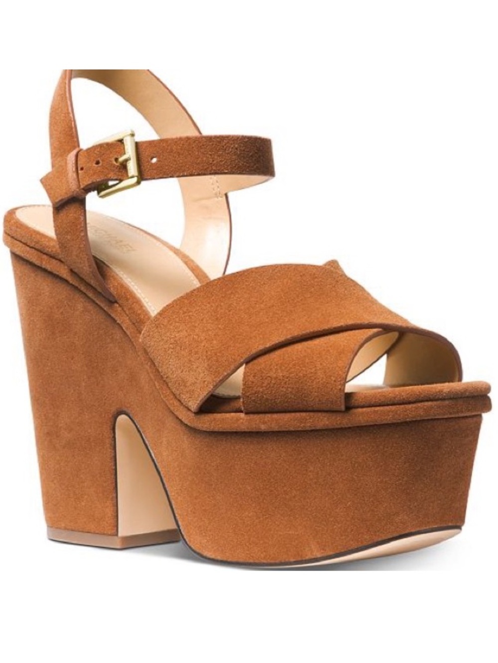 Brown Michael Kors Suede Heels